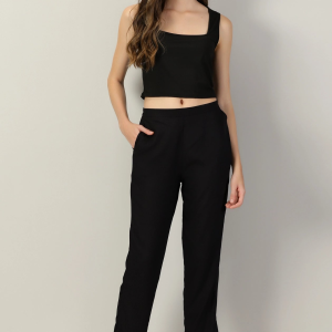 Black Straight Pant