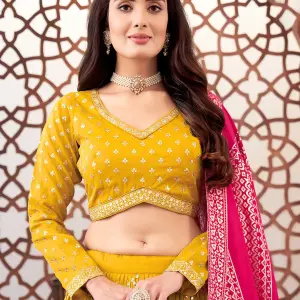MUSTARD YELLOW LEHENGA CHOLI