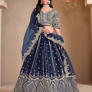 DESIGNER ART SILK BRIDAL LEHENGA